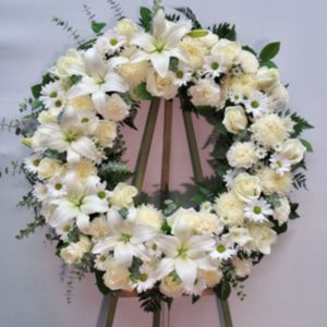 White Sympathy Wreath